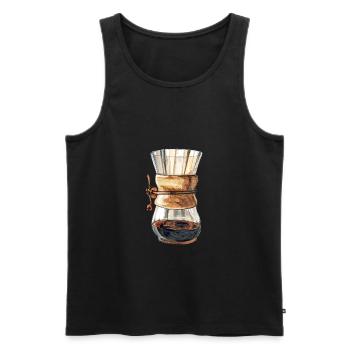 Chemex carafe - Men's Premium Organic Tank Top - black - Front - AI Model Male 178 light (178cm)