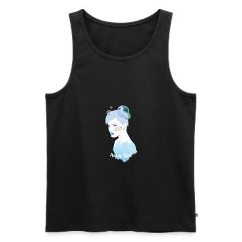 Aqua Girl blau blue water seifenblasen - Männer Premium Bio Tank Top - Schwarz - Vorne - Michal (187cm)