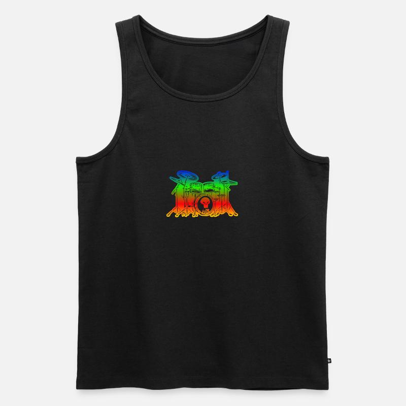Drums cool - Männer Premium Bio Tank Top - Schwarz