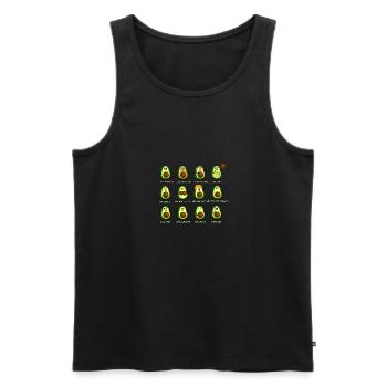 12 Avocados - Männer Premium Bio Tank Top - Schwarz - Vorne - Michal (187cm)