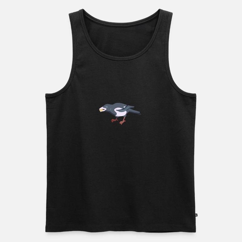 Elster - Männer Premium Bio Tank Top - Schwarz