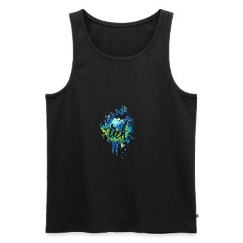 Ink Color Blob - Premium Design - Men's Premium Organic Tank Top - black - Front - AI Model Male 178 light (178cm)