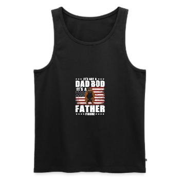 It's Not A Dad Bod It's A Father Figure Men Funny - Männer Premium Bio Tank Top - Schwarz - Vorne - Michal (187cm)