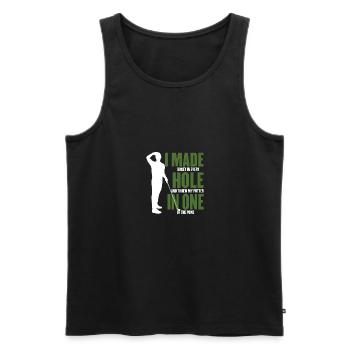 Golfing Player I Made Bogey On Every Hole Funny - Men's Premium Organic Tank Top - black - Front - AI Model Male 178 light (178cm)