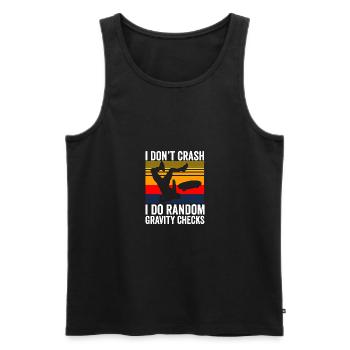 Skateboarder I Do Random Gravity Checks Funny - Männer Premium Bio Tank Top - Schwarz - Vorne - Michal (187cm)