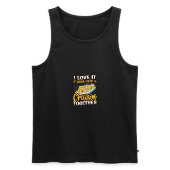 Cruise Funny Matching Cruise Ship Couple Family - Men's Premium Organic Tank Top - black - Front - Michal (187cm)