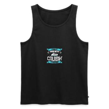 Cruise Funny Matching Cruise Ship Couple Family - Men's Premium Organic Tank Top - black - Front - Michal (187cm)