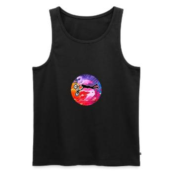 Bmx Biker Bike - Men's Premium Organic Tank Top - black - Front - Michal (187cm)