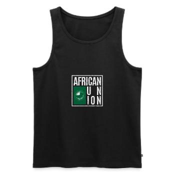 Afrikanische Union - Männer Premium Bio Tank Top - Schwarz - Vorne - AI Model Male 178 light (178cm)