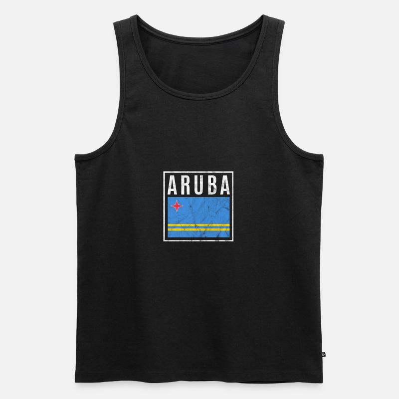 Aruba - Männer Premium Bio Tank Top - Schwarz