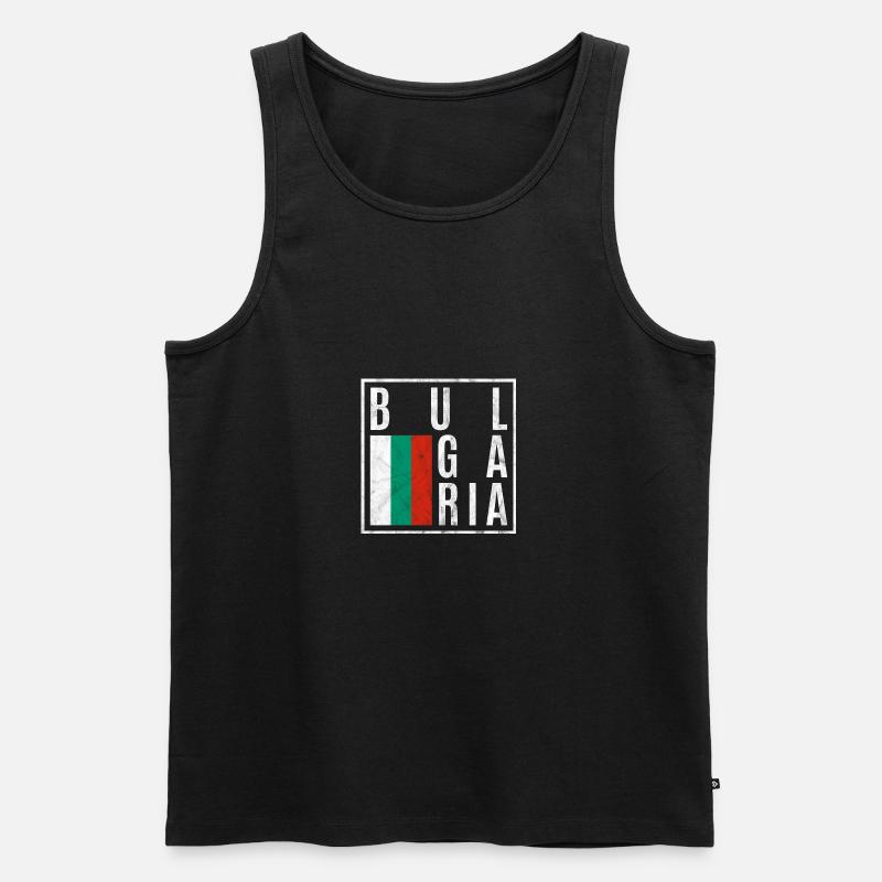 Bulgarien - Männer Premium Bio Tank Top - Schwarz