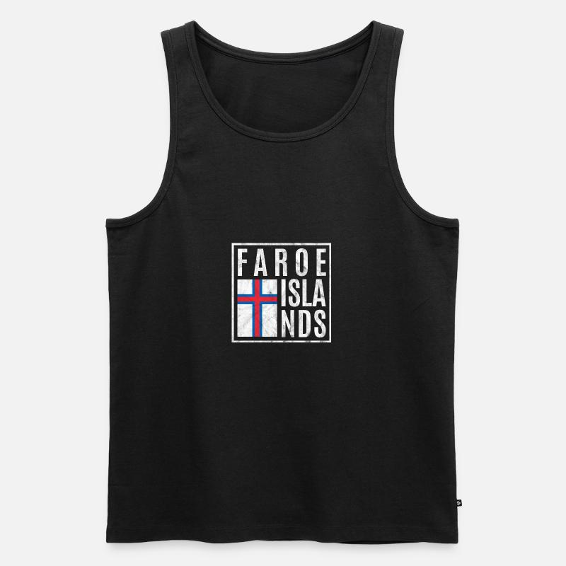 Färöer Inseln - Männer Premium Bio Tank Top - Schwarz