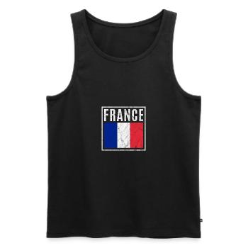 France - Débardeur bio Premium Homme - noir - Devant - Michal (187cm)