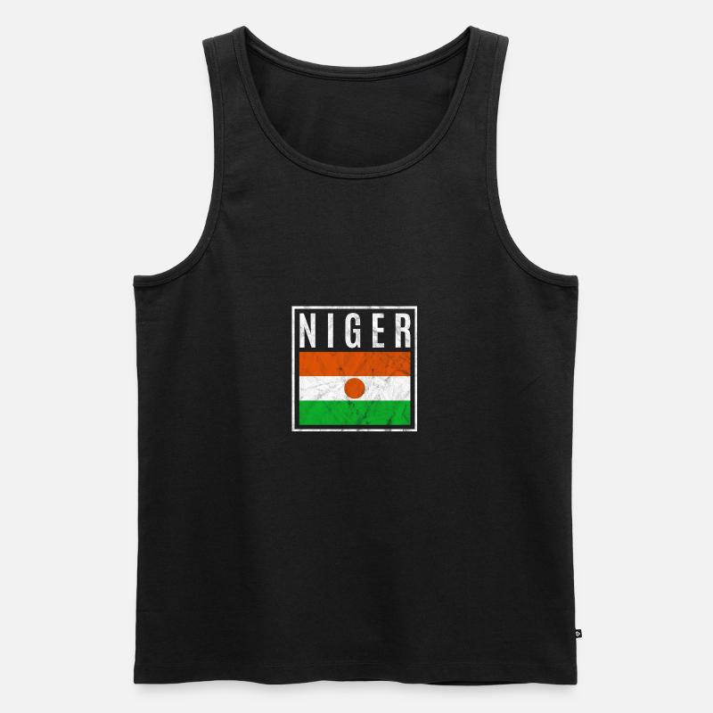 Niger - Männer Premium Bio Tank Top - Schwarz