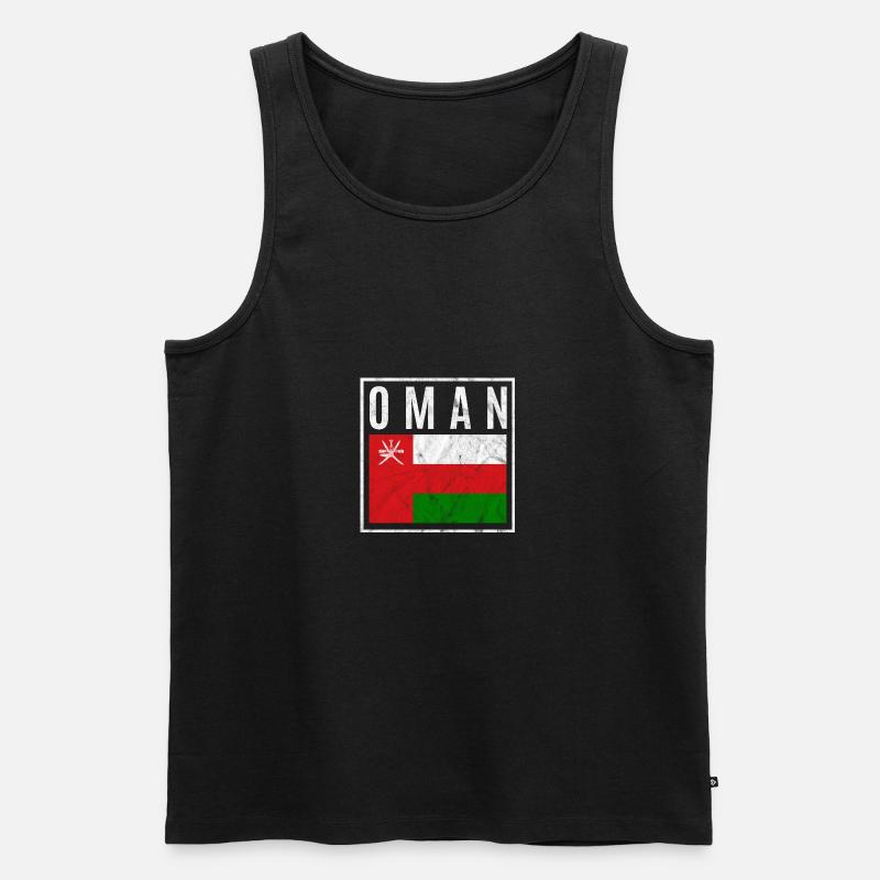 Oman - Männer Premium Bio Tank Top - Schwarz