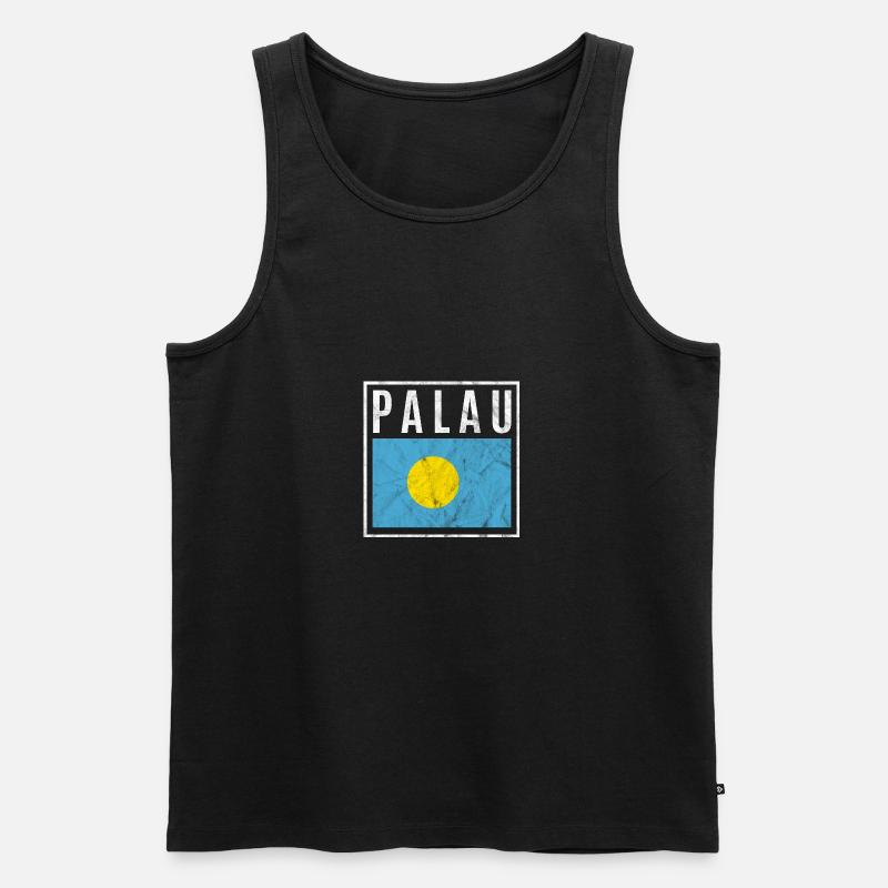 Palau - Männer Premium Bio Tank Top - Schwarz