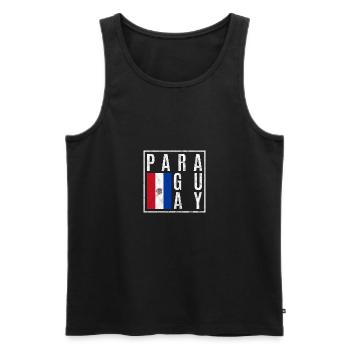 Paraguay - Männer Premium Bio Tank Top - Schwarz - Vorne - AI Model Male 178 light (178cm)