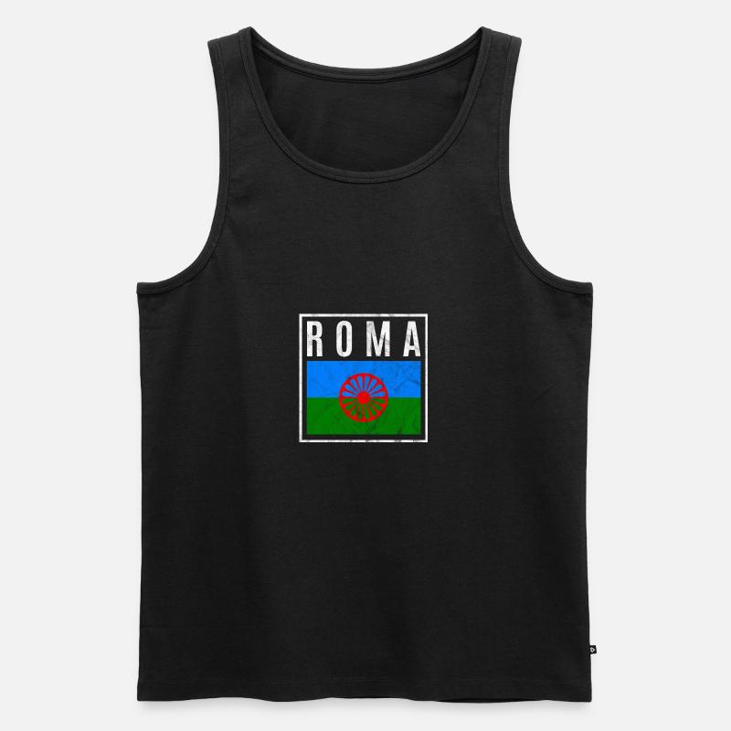 Roma - Männer Premium Bio Tank Top - Schwarz