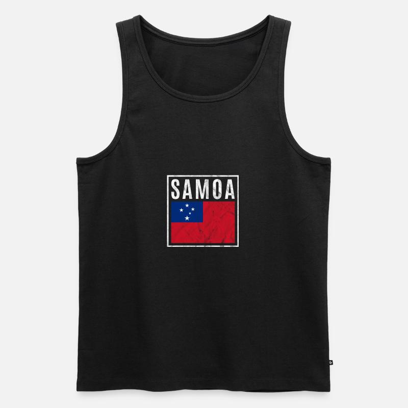 Samoa - Männer Premium Bio Tank Top - Schwarz