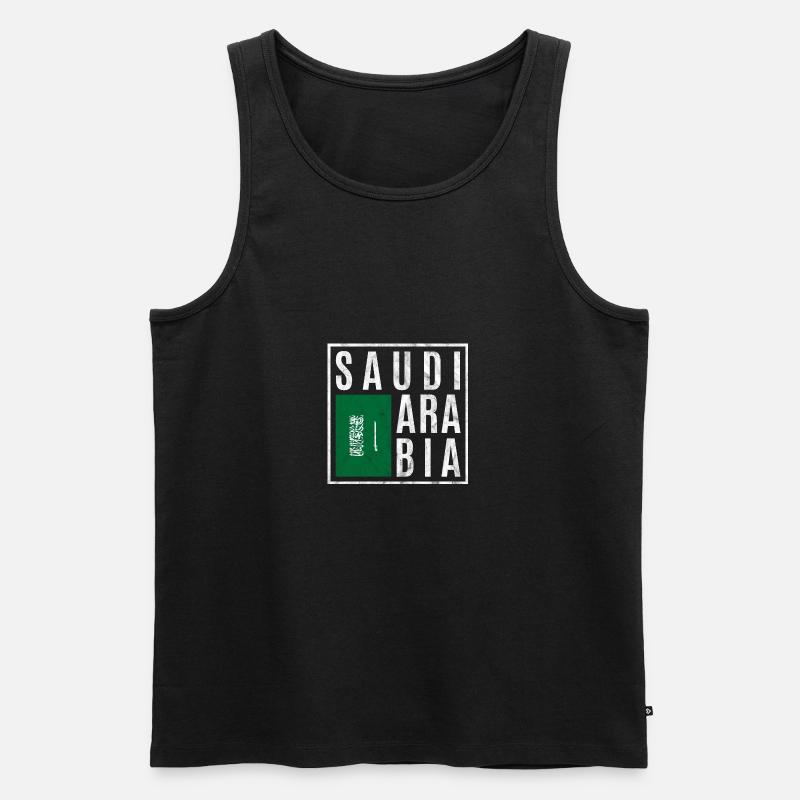 Saudi-Arabien - Männer Premium Bio Tank Top - Schwarz