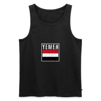 Jemen - Männer Premium Bio Tank Top - Schwarz - Vorne - AI Model Male 178 light (178cm)