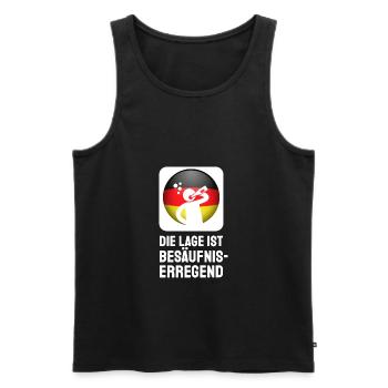 Die Lage ist Besäufniserregend Deutschland Flagge - Männer Premium Bio Tank Top - Schwarz - Vorne - Michal (187cm)