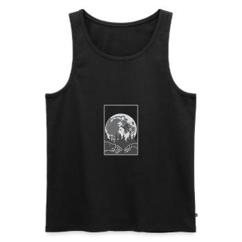 Bigfoot Nach Hause Telefonieren - Männer Premium Bio Tank Top - Schwarz - Vorne - Michal (187cm)
