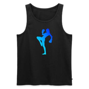 Kickboxing Homme Boxe Kickboxing Kickboxer - Débardeur bio Premium Homme - noir - Devant - Michal (187cm)