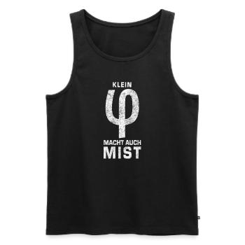 Klein Phi macht auch Mist! Tolles Phi-Shirt! - Männer Premium Bio Tank Top - Schwarz - Vorne - AI Model Male 178 light (178cm)