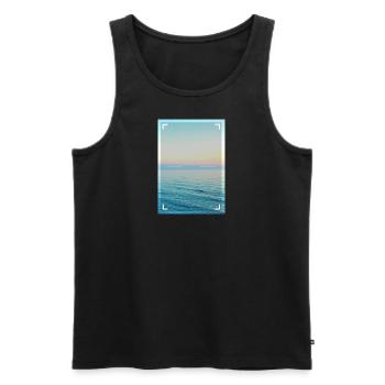 Ozean - Männer Premium Bio Tank Top - Schwarz - Vorne - Michal (187cm)