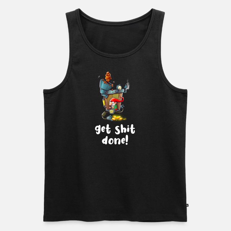 get shit done - Männer Premium Bio Tank Top - Schwarz