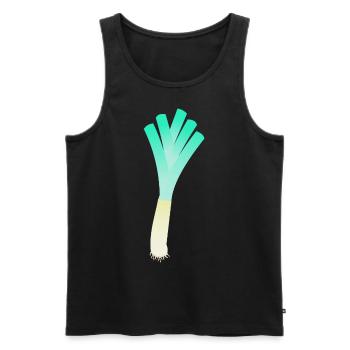 Lauch - Männer Premium Bio Tank Top - Schwarz - Vorne - Michal (187cm)