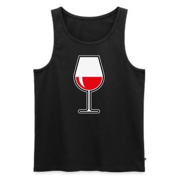 XRot Und Gut (Bauchig / 3) - Männer Premium Bio Tank Top - Schwarz - Vorne - Michal (187cm)