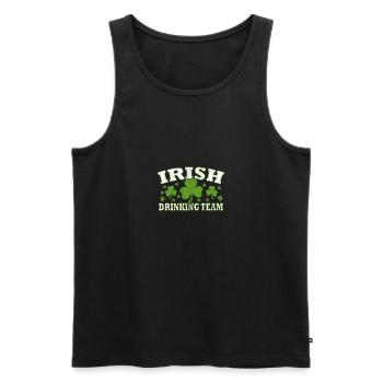 Équipe de buveurs irlandais drôles de la Saint-Patrick - Débardeur bio Premium Homme - noir - Devant - AI Model Male 178 light (178cm)