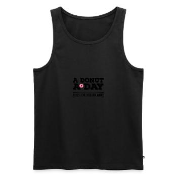 Donut A Day Funny Sugar Doctor Sweets - Männer Premium Bio Tank Top - Schwarz - Vorne - Michal (187cm)