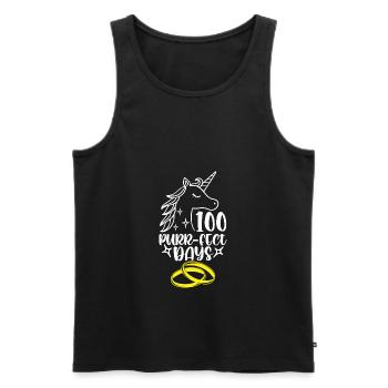 Marry - Men's Premium Organic Tank Top - black - Front - Michal (187cm)