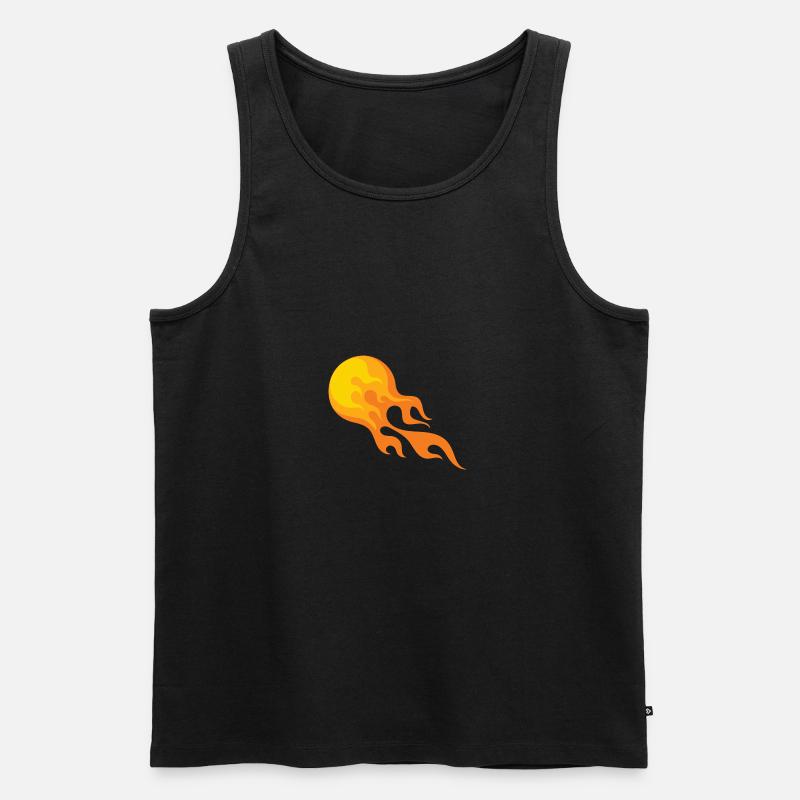 Fire - Männer Premium Bio Tank Top - Schwarz