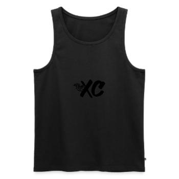 Cross Country XC - Men's Premium Organic Tank Top - black - Front - AI Model Male 178 light (178cm)