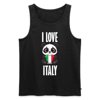 I love Italy, Italien - Männer Premium Bio Tank Top - Schwarz - Vorne - Michal (187cm)