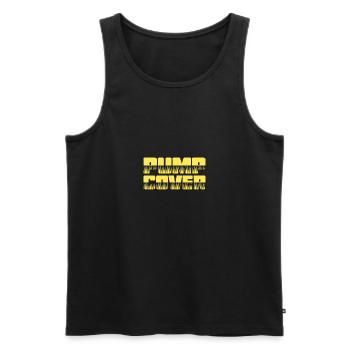 Pump Cover Bodybuilding Weightlifter Gym - Männer Premium Bio Tank Top - Schwarz - Vorne - Michal (187cm)