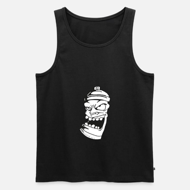Crazy Sprayer - Männer Premium Bio Tank Top - Schwarz