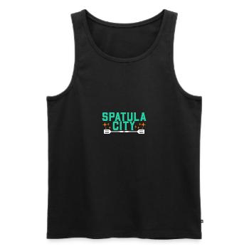 Spatula City Chef Food Professional Baker - Débardeur bio Premium Homme - noir - Devant - AI Model Male 178 light (178cm)