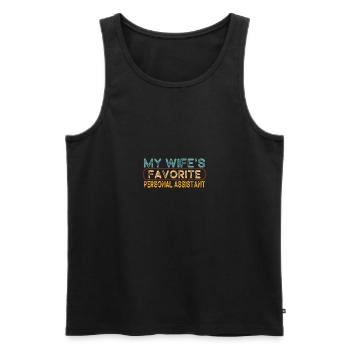 My Wife's favorite Personal Assistant Husband - Men's Premium Organic Tank Top - black - Front - Michal (187cm)