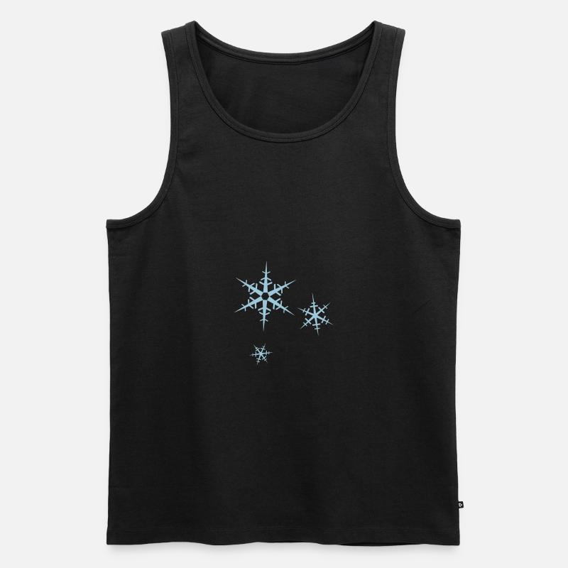 snowflakes 3 - Männer Premium Bio Tank Top - Schwarz