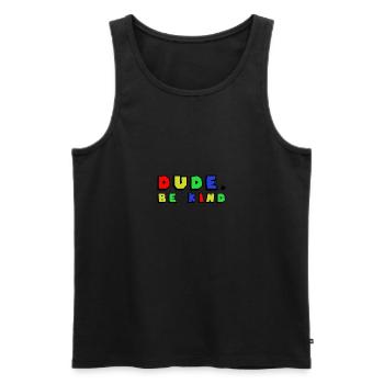 Dude Be Child Anti Intimidation - Débardeur bio Premium Homme - noir - Devant - AI Model Male 178 light (178cm)