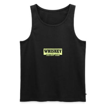 Équipe de dégustation de whisky Vintage Funny Drinking - Débardeur bio Premium Homme - noir - Devant - Michal (187cm)
