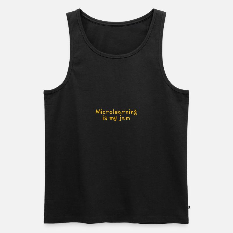 Microlearning Is My Jam - Männer Premium Bio Tank Top - Schwarz