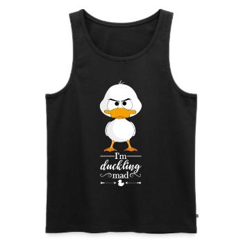 Angry duck: I'm ducking mad - Männer Premium Bio Tank Top - Schwarz - Vorne - AI Model Male 178 light (178cm)
