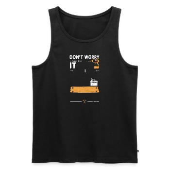 Don't Worry I Can Fix It - Men's Premium Organic Tank Top - black - Front - AI Model Male 178 light (178cm)