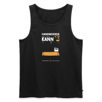 Handwerker Weil Ich's Kann - Männer Premium Bio Tank Top - Schwarz - Vorne - AI Model Male 178 light (178cm)